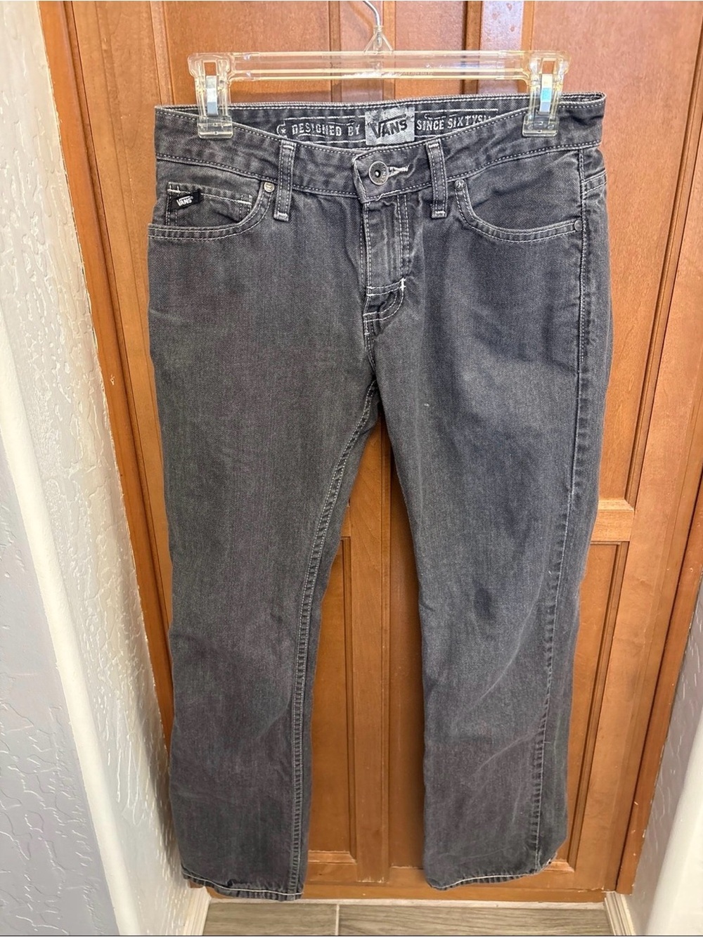 Vans Men's Classic Straight Leg Black Jeans Dark Wash